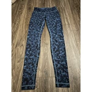 Lululemon Wunder Under Mystic Jungle Hawk Blue size 4